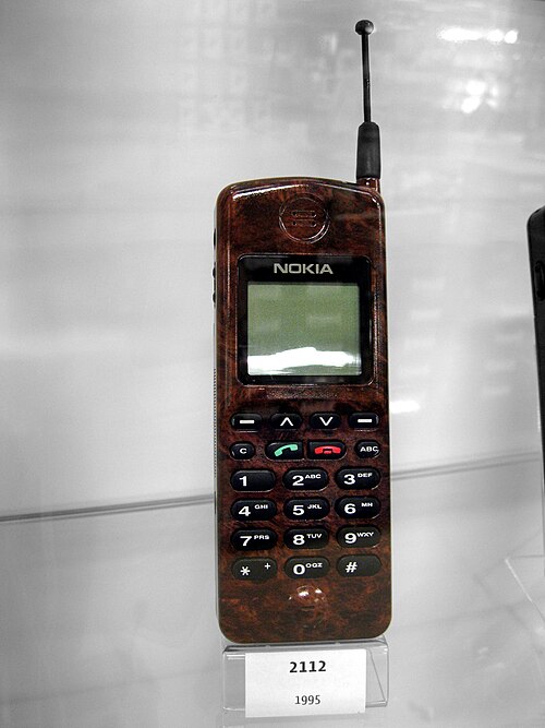 The Nokia 2112 mobile phone.